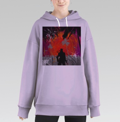 Вьетнамская война Ночь Сражение Герой, Hoodie Long Oversize Fiolet