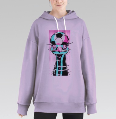 В футбол играют не ногами, а головой, Hoodie Long Oversize Fiolet