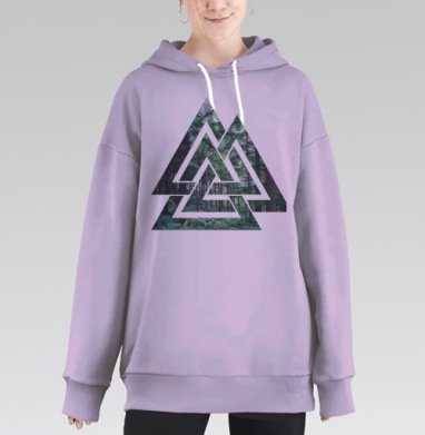 Валькнут, Hoodie Long Oversize Fiolet