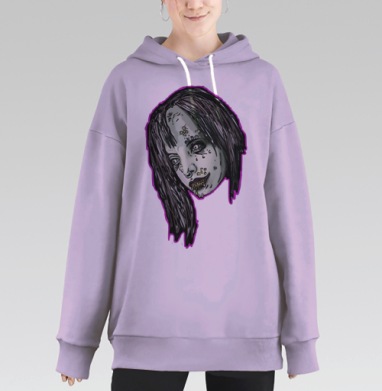Ведьма голова, Hoodie Long Oversize Fiolet