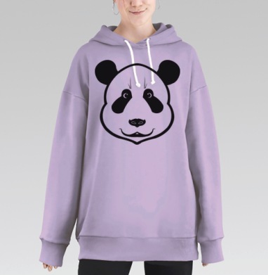 Веселая панда, Hoodie Long Oversize Fiolet