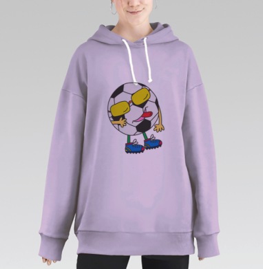 Веселый мяч, Hoodie Long Oversize Fiolet