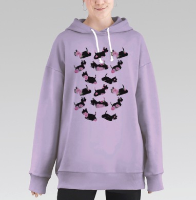 Весенние Терьеры, Hoodie Long Oversize Fiolet
