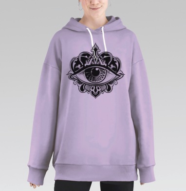 Вижу, Hoodie Long Oversize Fiolet