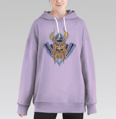 Викинг, Hoodie Long Oversize Fiolet