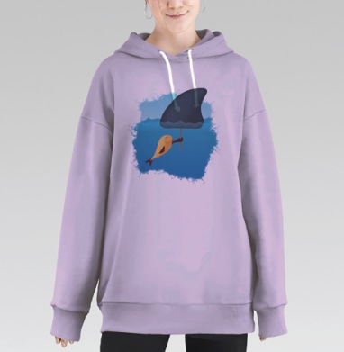 Внешность обманчива. Арт, Hoodie Long Oversize Fiolet