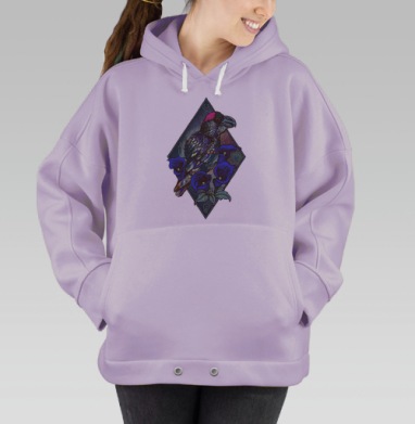 Ворон и калы, Hoodie Oversize Fiolet