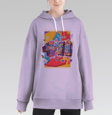 Yal  / Яль, Hoodie Long Oversize Fiolet