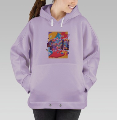 Yal  / Яль, Hoodie Oversize Fiolet