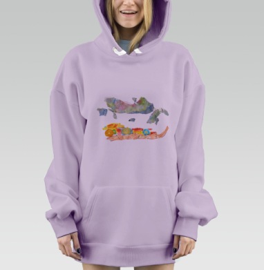 Яркая гоночная машина на дороге в акварельном стиле, Hoodie Mjhigh Dig Mel, Fiolet, утепленная