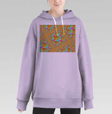 Яркие бабочки, Hoodie Long Oversize Fiolet