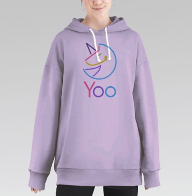 Yoo в неоне, Hoodie Long Oversize Fiolet