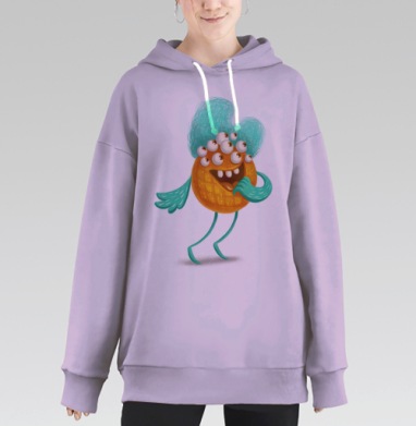 Забавная печенька, Hoodie Long Oversize Fiolet