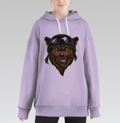 Злой медведь, Hoodie Long Oversize Fiolet