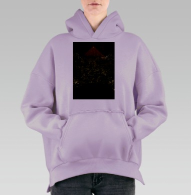 Золотой Рудник Внутреннего Спокойствия и Добычи Золота, Hoodie Oversize Fiolet, утепленная