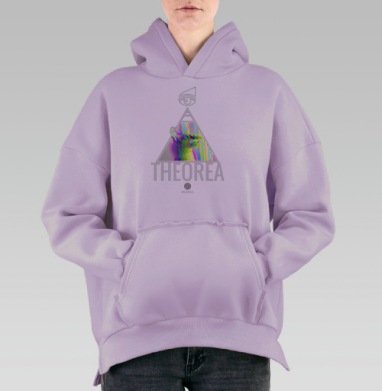 Зооглитч. Сфинкс, Hoodie Oversize Fiolet, утепленная
