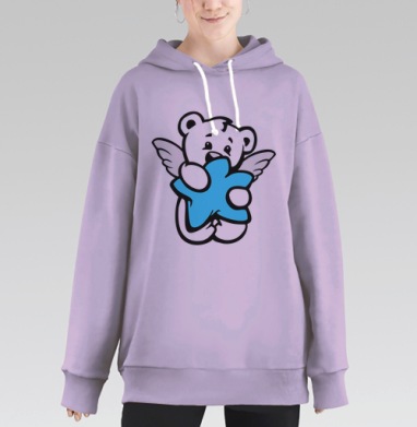 Звездный зверь, Hoodie Long Oversize Fiolet