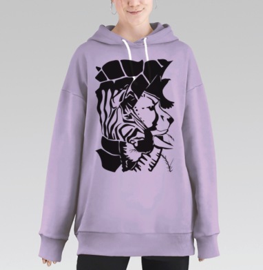 Африка, Hoodie Long Oversize Fiolet