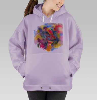 АКВАРИУМНЫЕ РЫБКИ, Hoodie Oversize Fiolet