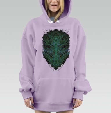 Алиен тим, Hoodie Mjhigh Dig Mel, Fiolet, утепленная