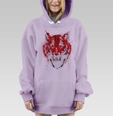 Амурский Тигр, Hoodie Mjhigh Dig Mel, Fiolet, утепленная