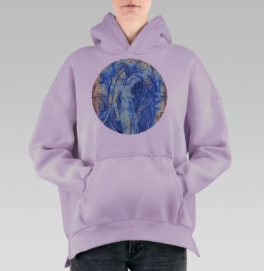 Ангел Сновидений, Hoodie Oversize Fiolet, утепленная