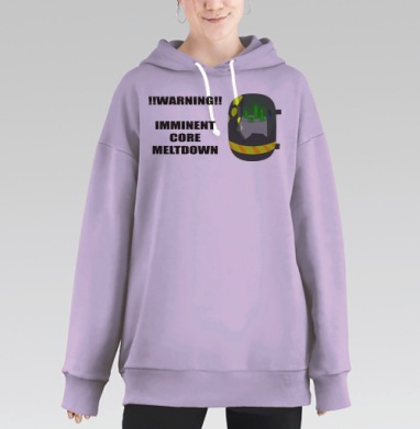 Антивзрывной защитный шлем с предупреждением, Hoodie Long Oversize Fiolet