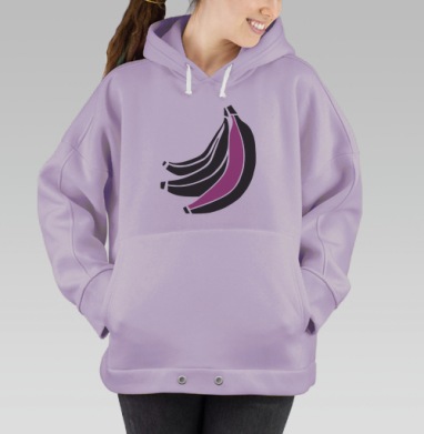 Банан., Hoodie Oversize Fiolet
