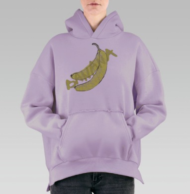 Банан, Hoodie Oversize Fiolet, утепленная