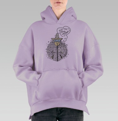 Баран, Hoodie Oversize Fiolet, утепленная