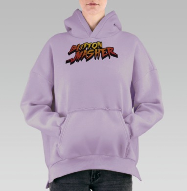 Баттон мэшер, Hoodie Oversize Fiolet, утепленная