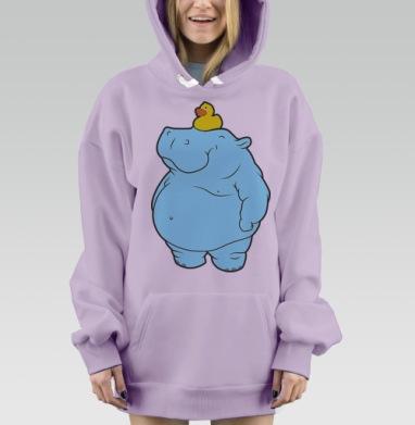 Бегемотик, Hoodie Mjhigh Dig Mel, Fiolet, утепленная