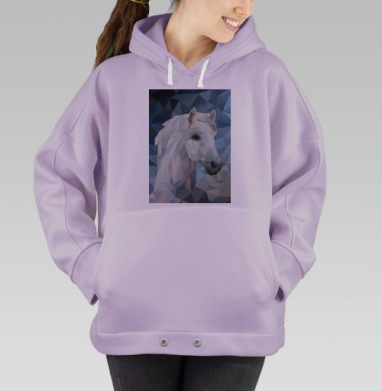 Белая_Лошадь, Hoodie Oversize Fiolet