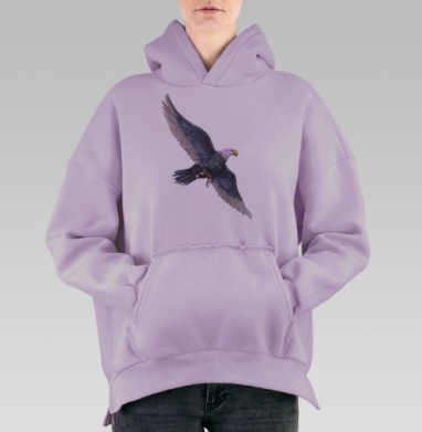 Белоголовый орел, Hoodie Oversize Fiolet, утепленная