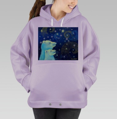 Белые медведи, Hoodie Oversize Fiolet