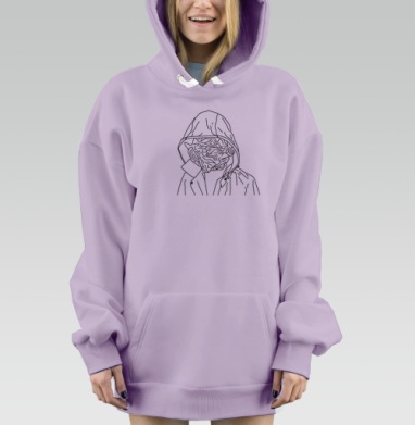 Безумец, Hoodie Mjhigh Dig Mel, Fiolet, утепленная