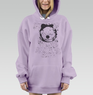 Blood / Кровь, Hoodie Mjhigh Dig Mel, Fiolet, утепленная