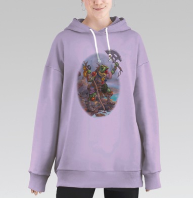 Боевой клич, Hoodie Long Oversize Fiolet