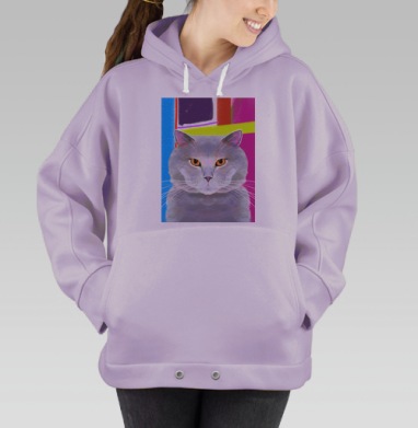 Британский кот, Hoodie Oversize Fiolet