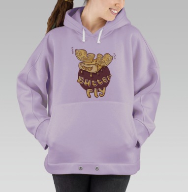 ButterFLY / БаттерФЛАЙ, Hoodie Oversize Fiolet
