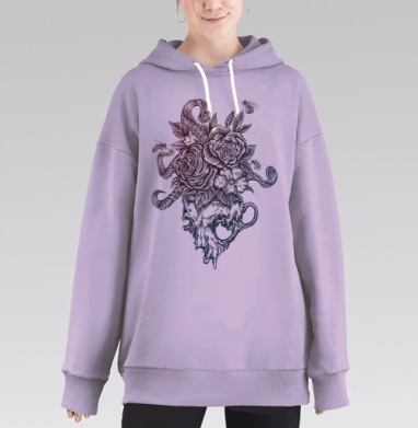 Чашка утреннего чая, Hoodie Long Oversize Fiolet
