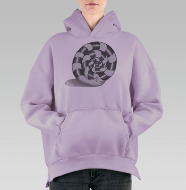 Человек-улитка, Hoodie Oversize Fiolet, утепленная