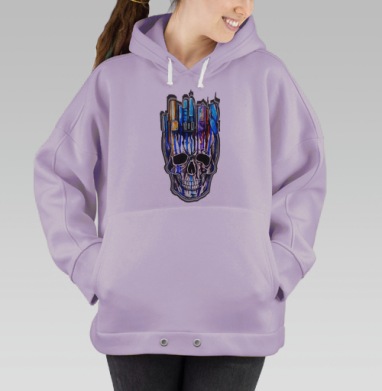 Череп-город, Hoodie Oversize Fiolet