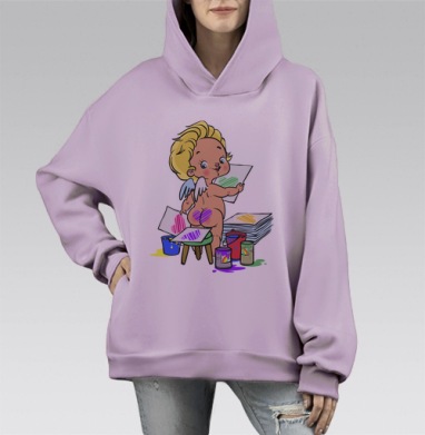Через одно место, Hoodie Mono Fiolet, оверсайз, утепленная
