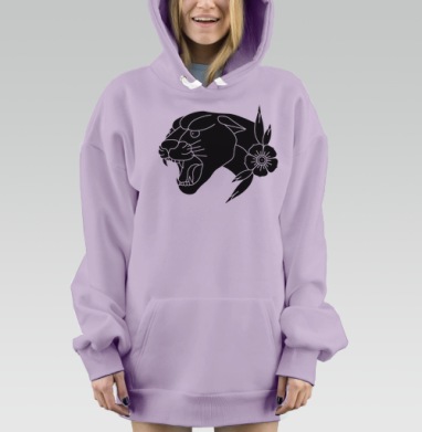 Черная пантера, Hoodie Mjhigh Dig Mel, Fiolet, утепленная