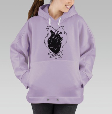 Черное Сердце, Hoodie Oversize Fiolet