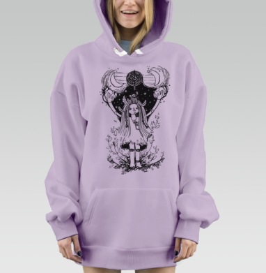 Что-то пошло не так, Hoodie Mjhigh Dig Mel, Fiolet, утепленная