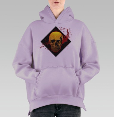 Цветы Жизнь Бесконечность, Hoodie Oversize Fiolet, утепленная