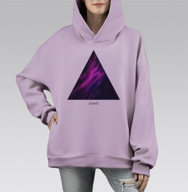 Далекая туманность, Hoodie Mono Fiolet, оверсайз, утепленная