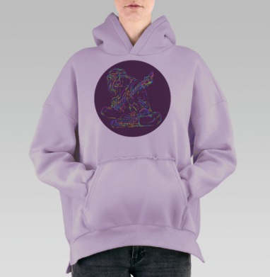 Дарк рум, Hoodie Oversize Fiolet, утепленная